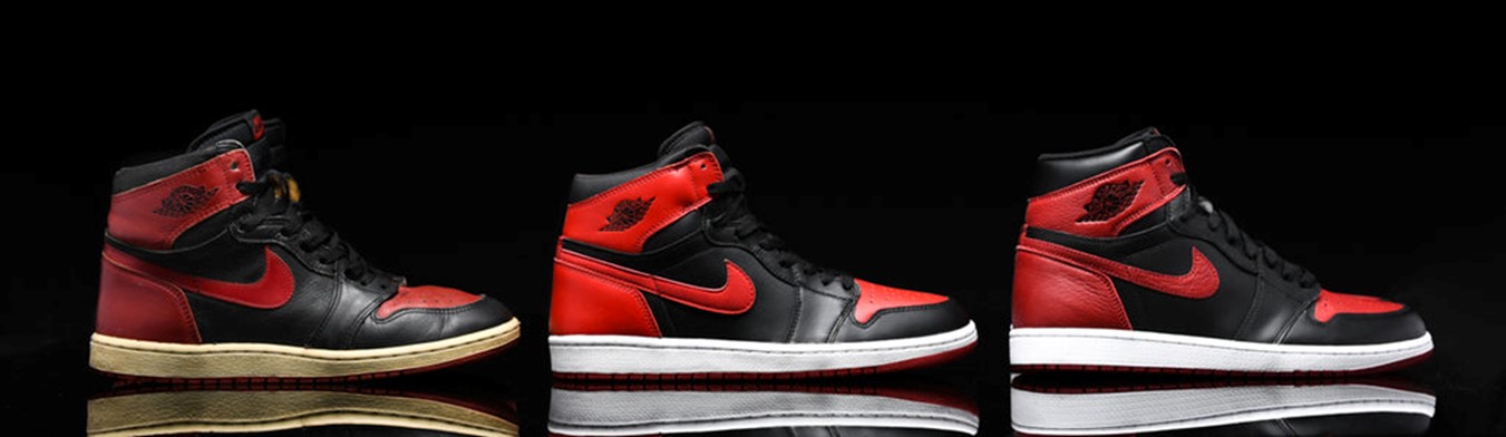 Nike Jordan 1 three editions over 20 years