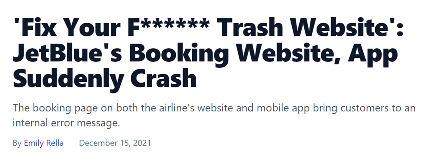 Fix your website news headline