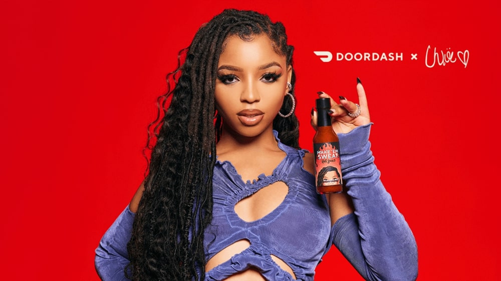 Chloe Bailey DoorDash Drops hot sauce