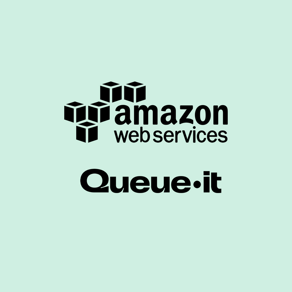 AWS & Queue-it logos