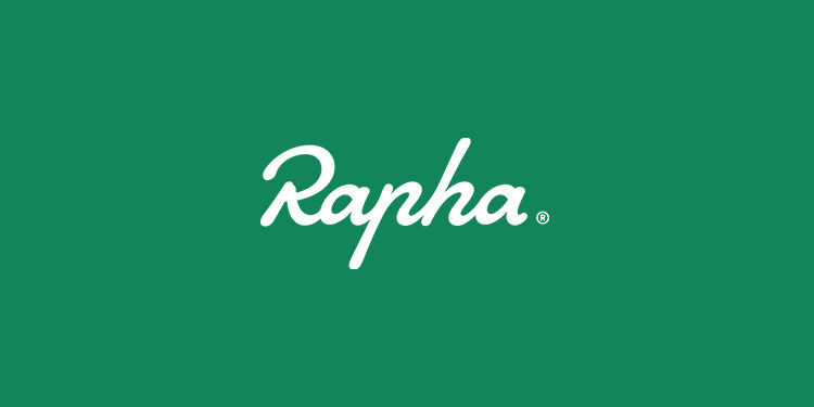 Logo de Rapha en fondo verde