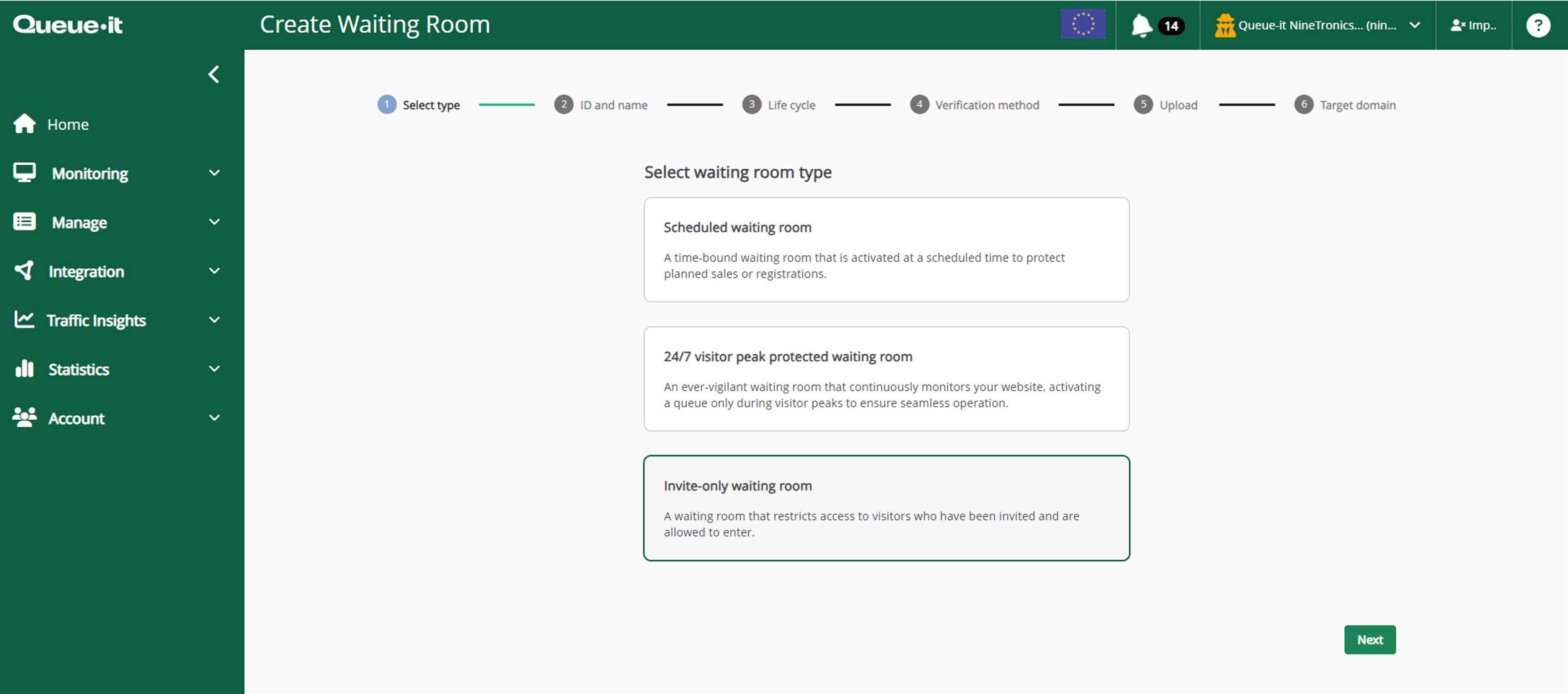 Creating an invite-only waiting room